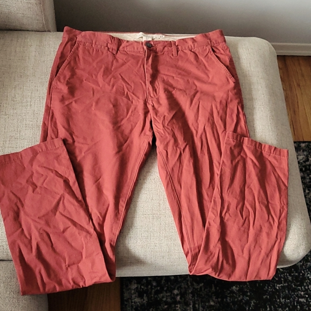 Men's dress pants, 34/34, slim fit, faded red